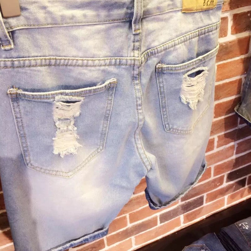 2015年尚购最新款破洞牛仔短裤
